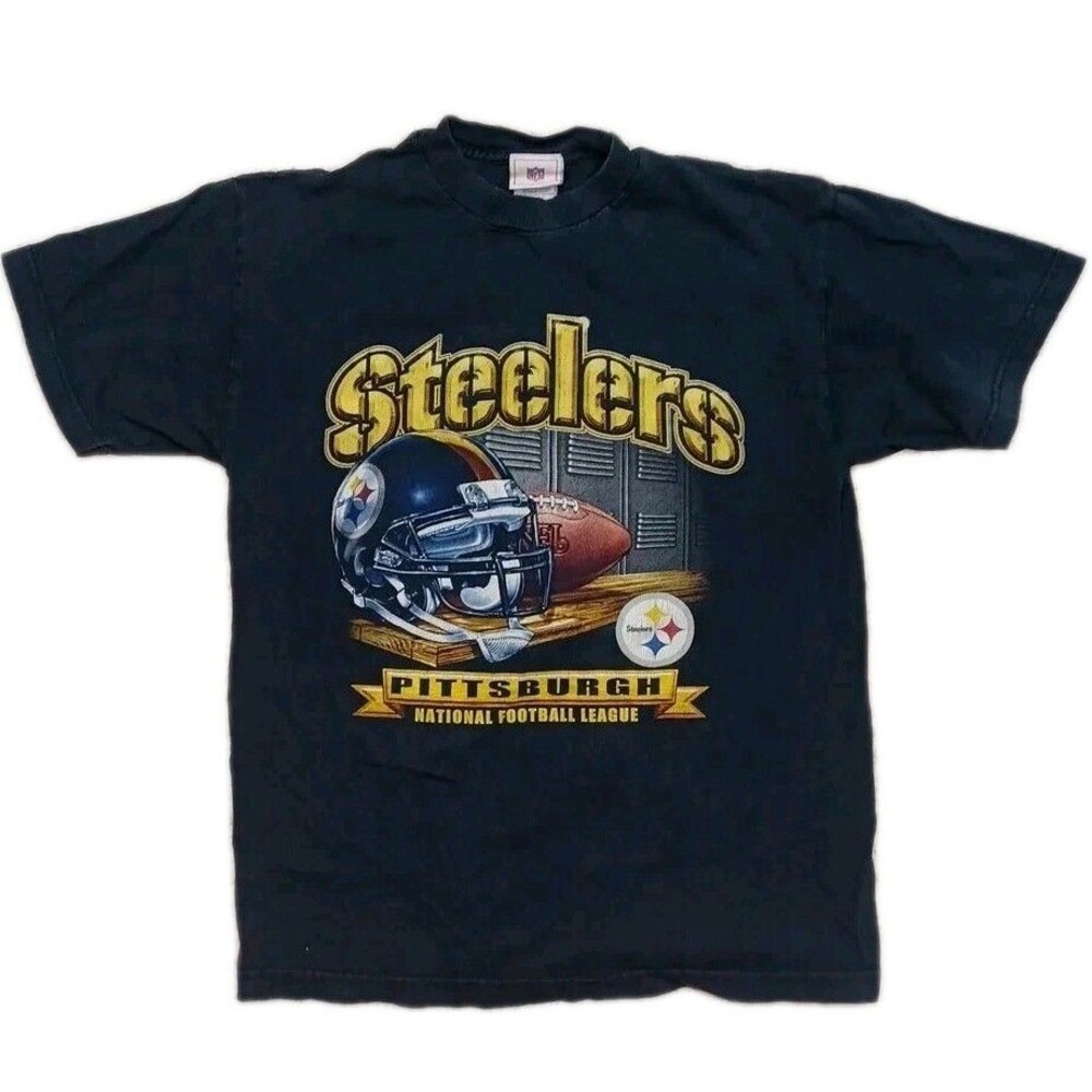 Vintage 2001 Heinz Field Inaugural Game Shirt Pittsburgh Steelers Medium M NFL